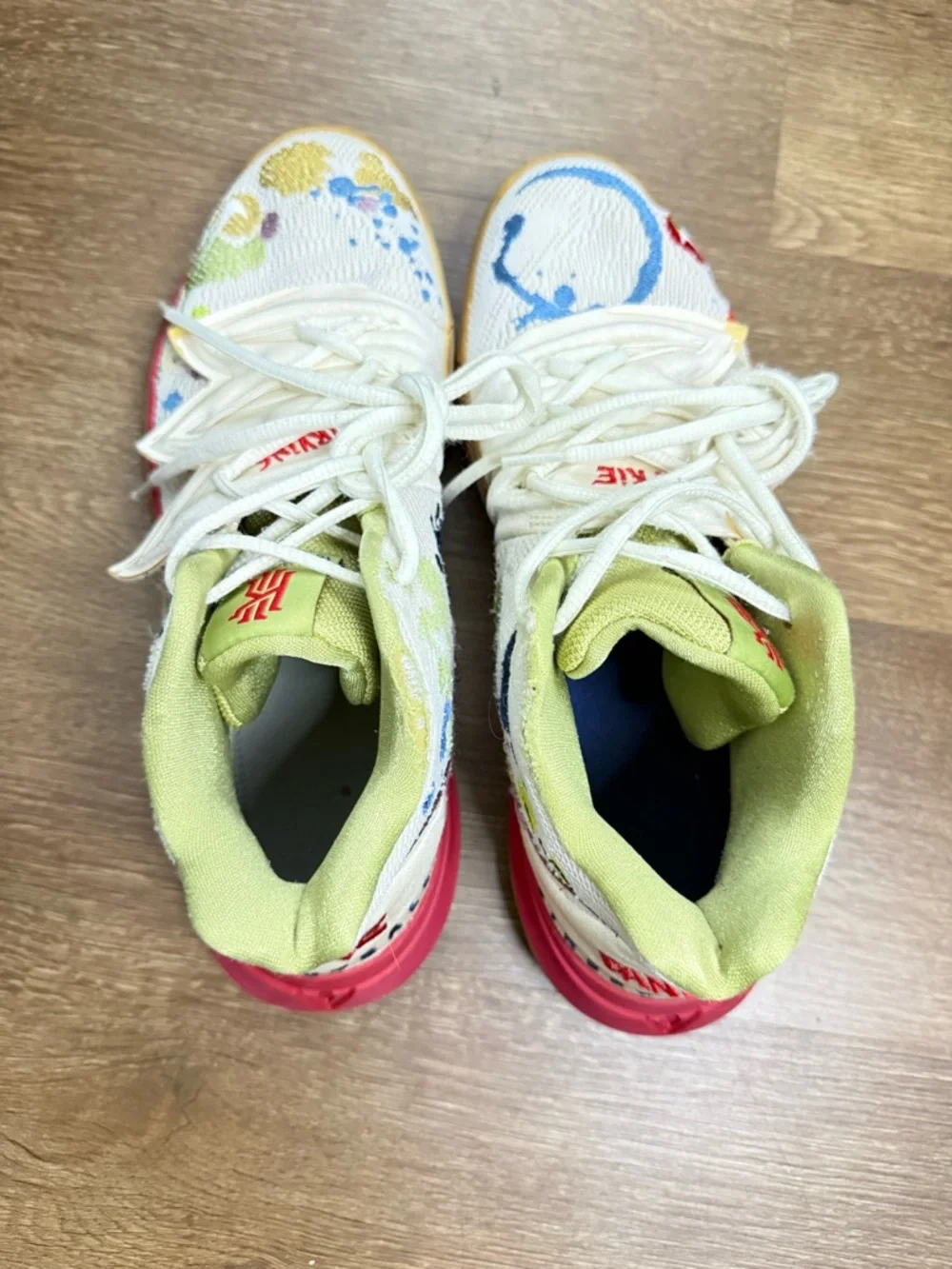 Nike Kyrie 5 x Bandulu Embroidered Splatters 2019 Size Men's  9.5 - Picture 6 of 9